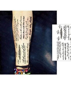 タトゥーシール 英文字 長持ち ボディーシール 刺青シール TATTOO ハローウィン 安心 仮装 おしゃれ 水 ポイント消化