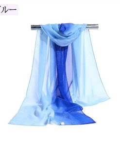 plusnao ストール ショール レディース 女性 襟巻き 肩掛け 羽織り シースルー 透け感 シフォン 薄手 大判 カラフル 上品 おしゃれ 冷房対策 日除け 紫